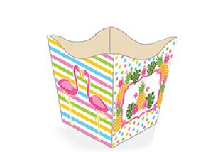 10 Cachepo Festa  Flamingo  9X9X7Cm Vazo Decoração  67.1   ( Nc Toys Cachepo )