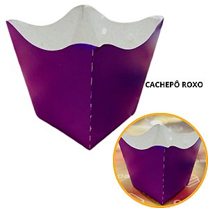 10 Cachepo Festa Roxo 9X9X7 cm Vaso Decoração 2.12 (Nc Toys Cachepo)