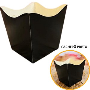 10 Cachepo Festa Preto 9X9X7 cm Vaso Decoração 2.2 (Nc Toys Cachepo)