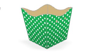 10 Cachepo Festa Poá Verde Bandeira/Branco 9X9X7 Cm Vazo Decoração  2.22   ( Nc Toys Cachepo )