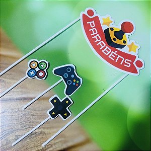 Topo De Bolo Parabéns Game 96.6 (Nc Toys)