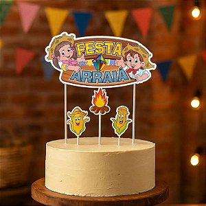 Topo De Bolo Festa Junina Festa Arraial 96.23 (Nc Toys topo de bolo) FESTA JUNINA 2025