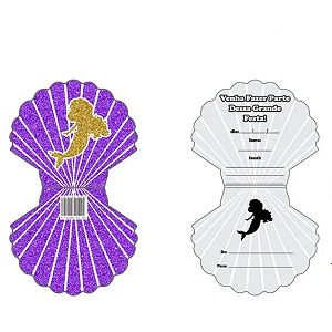 8 Convites Sereia 72.6 (Nc Toys Convites)