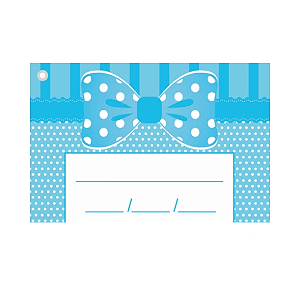 50 TAGS LEMBRANÇINHAS LINHA LAÇO AZUL 27.15 (NC TOYS)