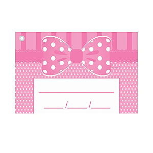 50 TAGS LEMBRANÇINHAS LINHA LAÇO ROSA 27.14 (NC TOYS)