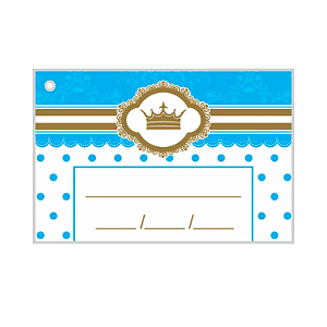 50 TAGS LEMBRANCINHAS LINHA PRÍNCIPE 27.11 (NC TOYS)