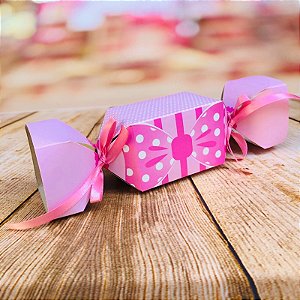 10 Caixa Bala Lembrancinha Festa Laço Rosa 41.4 (Nc Toys)