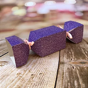 10 Caixa Bala Lembrancinha Festa Imitação Glitter Roxo 8.52 (Nc Toys)