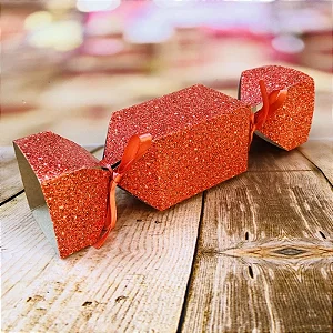 10 Caixa Bala Lembrancinha Festa Imitação Glitter Vermelho 8.51 (Nc Toys)