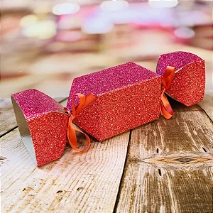 10 Caixa Bala Lembrancinha Festa Imitação Gliter Pink 8.50 (Nc Toys)
