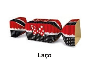 10 Caixa Bala Lembrancinha Festa Laço Vermelho (Tema Festa)