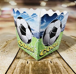 10 Cachepo 9X9X7 Cm Futebol Bola ( Tema Festa ) cachepo