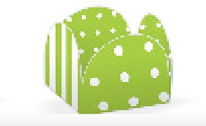 50 Forminhas Listras Poá Verde Limão/Branco Para Doces 4 Pétalas 3,3X3,3X2,2  10.37 (Nc Toys Simples)