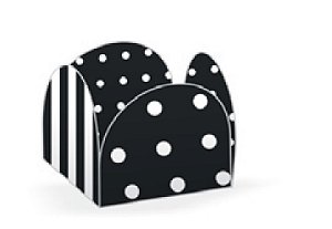50 Forminhas Listras Poá Preto/Branco Para Doces 4 Pétalas 3,3X3,3X2,2  10.29 (Nc Toys Simples) comprado 60