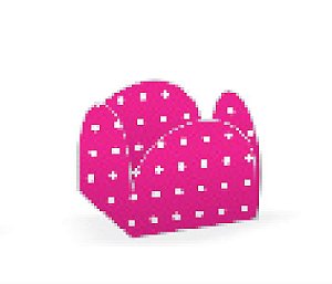 50 Forminhas Poá Pink/Branco Para Doces 4 Pétalas 3,3X3,3X2,2  10.24  (Nc Toys Simples)
