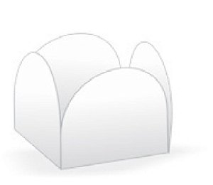 50 Forminhas Branca Para Doces 4 Pétalas 3,3X3,3X2,5 10.1 ( Nc Toys Simples )