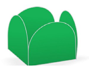 50 Forminhas Verde Bandeira Para Doces 4 Pétalas 3,3X3,3X2,2  10.8 (Nc Toys Simples)