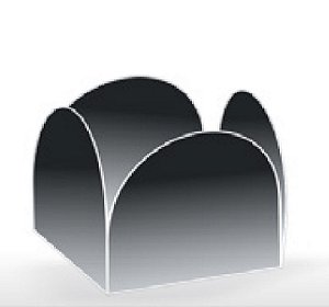 50 Forminhas Preto Para Doces 4 Pétalas G 4X4X2.7 ( 55.2 ) Nc Toys G