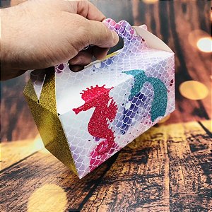 5 Caixa Maleta Lembrancinha Sereia 16X13X8Cm 72.9 (Nc Toys)