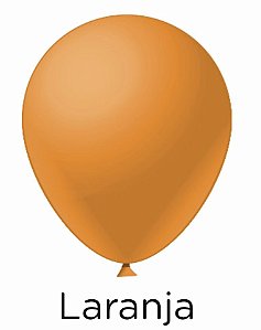 50 Balão Laranja Liso Festa N°7 Pera Pic Pic