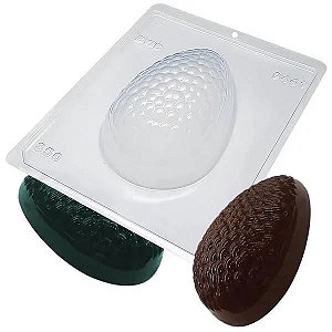 Forma Bwb Ovo Texturizado Gouge 350 G Páscoa 3 Partes C/ Silicone Cod-9441 (Bwb Especial)  (BWB PASCOA)