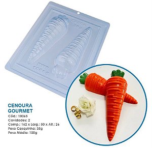 Forma Bwb Cenoura Páscoa Gourmet 3 Partes C/ Silicone 100G Cod- 10065 (Bwb Especial)
