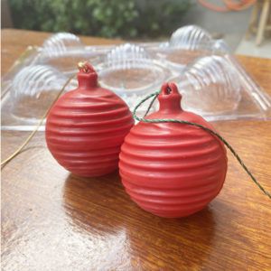 Forma Bwb Bolinha De Natal Riscado 3 Partes C/ Silicone 50G Cod-10051 (Bwb Especial)
