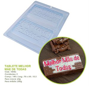 Forma Bwb Silicone Tablete Melhor Mae De Todas Dia Das Mães 200G Cod-10186  (Bwb Especial)