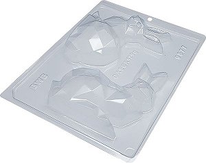 Coelho Diamante Forma Bwb Com Silicone 250G 3 Partescod-9877 (Bwb Especial)  (BWB PASCOA)