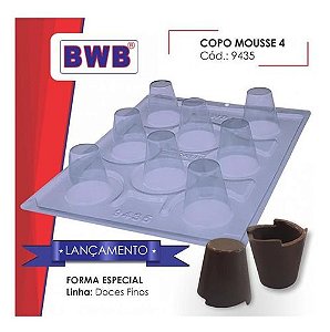 Forma Bwb Copo Mousse 4 Doces Finos 3 Partes C/ Silicone 24G Cod-9435 (Bwb Especial)
