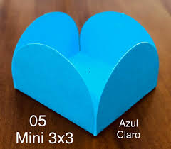 50 Forminhas Azul Claro Para Doces 4 Pétalas Mini 3X3X2 Cm 70.6 (Nc Toys)