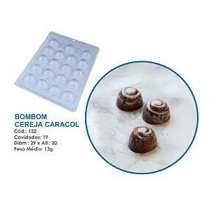 Forma Bwb Simples Bombom Cereja Caracol 13G Cód. BWB132 ( BWB SIMPLES )