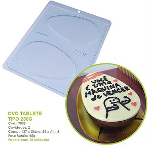 Forma Bwb Simples Ovo Tablete Tipo 250 G Cód. 9858  ( BWB SIMPLES )  (BWB PASCOA)
