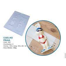 Forma Bwb Simples Coelha Praia Páscoa 100G Cód. 229 ( BWB SIMPLES )