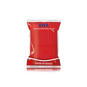 Palitos Para Pirulito 100 Unidades Pequeno 09Cm- Vermelho Sólido (Bwb Palito)