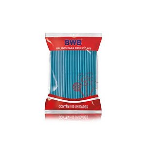 Palitos Para Pirulito 100 Unidades Pequeno 09Cm - Azul Sólido (Bwb Palito)