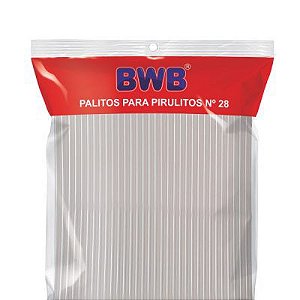 Palitos Para Pirulito 50 Unidades Grande 28Cm  - Cristal (Bwb Palito) 283