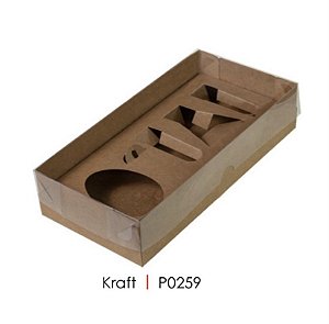 5 Caixa Kit Mini Confeiteiro 150G Ovo De Colher  Kraft (Yin) P0259