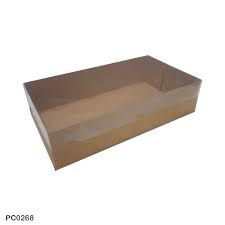 5 Caixa  Kraft Tampa Acetato  Retangular 32X18X8 (Yin) P0302