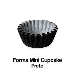45 FORMINHA PARA MINI CUPCAKE PRETA (PLAC)