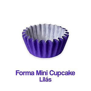 45 FORMINHA PARA MINI CUPCAKE LILÁS (PLAC)
