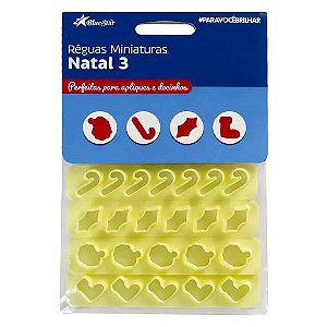Cortador Kit Réguas Miniaturas Natal 3 -4 Peças (Blue Star)