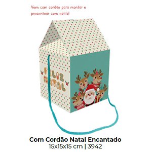 10 Caixa Panetone+Cordao 3942 Natal Encantado (Natal Ideia)