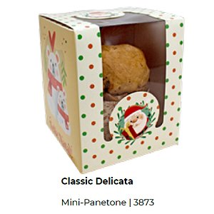 10 Caixa Classic Mini Panetone Delicata 3873 (Natal Ideia)