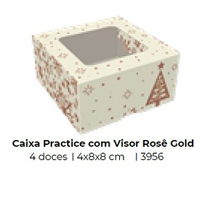 10 Caixa Practice 4 Doces Visor 3956 Rose Gold (Natal Ideia)