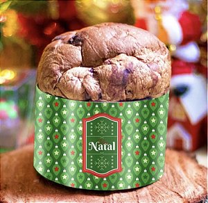 20 Cintas Para Mini Panetone 100g Linha Clássica Verde (Natal Jango)