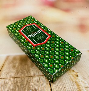 10 Caixa Barra Natal Clássica Verde 150g 13,5X6X2,5 Cm (Natal Jango) 13 pct