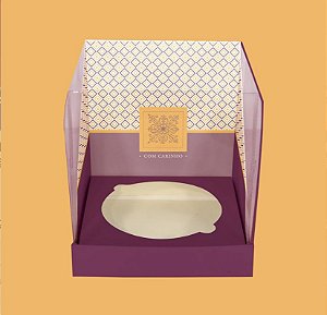 10 Caixa Para 1 Cupcake Violeta  9,5X9,5X10 - 1557  (Natal Jango)