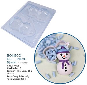 Forma Bwb Doces Finos 3 Partes C/ Silicone Boneco De Neve 65Mm 10495 (Bwb Especial)