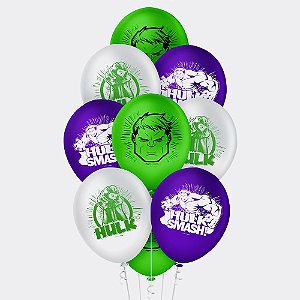 25 Balão Festa Hulk Vingadores Redondo 9 Pol. Regina